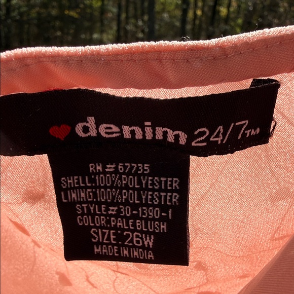 Denim 24/7 Peach Embroidered Tank Top - Picture 6 of 6